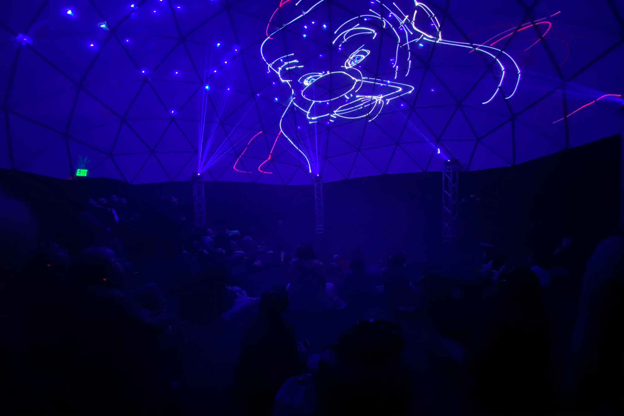 Santa Claus Laser graphic in Holiday laser dome